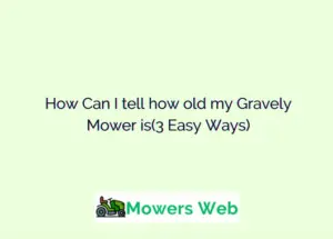 How Can I tell how old my Gravely Mower is