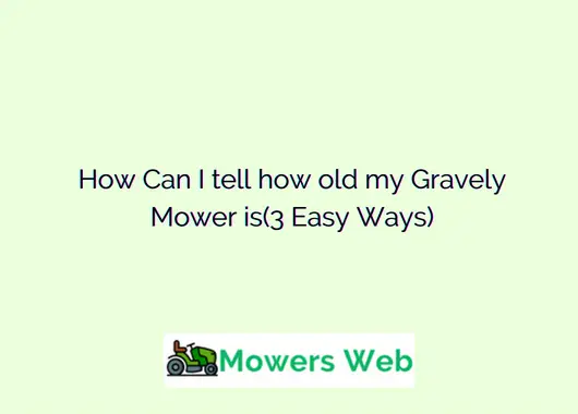 How Can I tell how old my Gravely Mower is