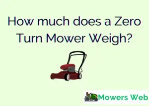 How much does a Zero Turn Mower Weigh?
