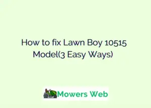 How to fix Lawn Boy 10515 Model