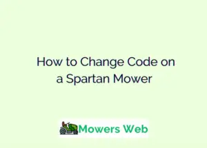 How to Change Code on a Spartan Mower