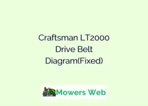 Craftsman LT2000 Drive Belt Diagram
