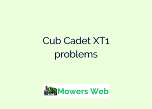 Cub Cadet XT1 problems