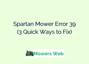 Spartan Mower Error 39