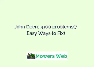 John Deere 4100 problems