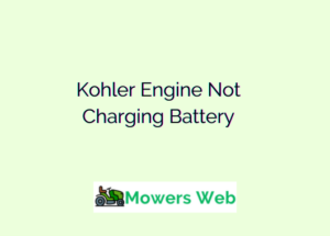 Kohler Engine Not Charging Battery