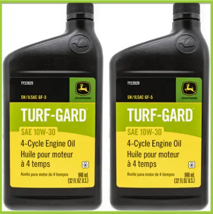 john deere lawn mower oil type