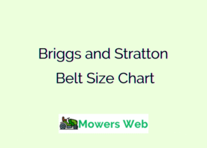 Briggs and Stratton Belt Size Chart