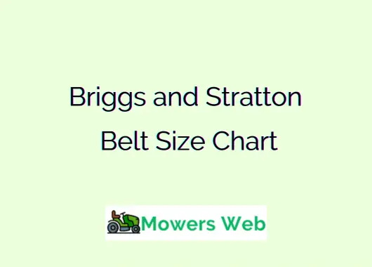 Briggs and Stratton Belt Size Chart