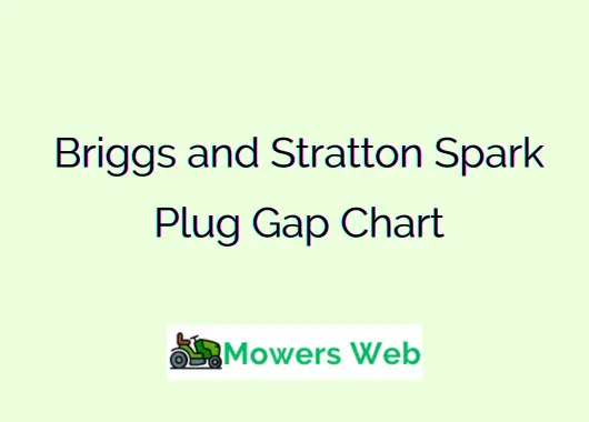 Briggs and Stratton Spark Plug Gap Chart