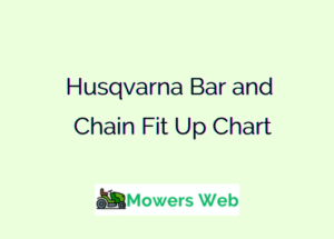 Husqvarna Bar and Chain Fit Up Chart