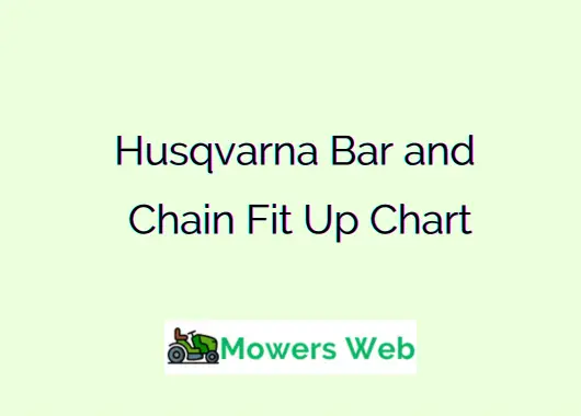 Husqvarna Bar and Chain Fit Up Chart