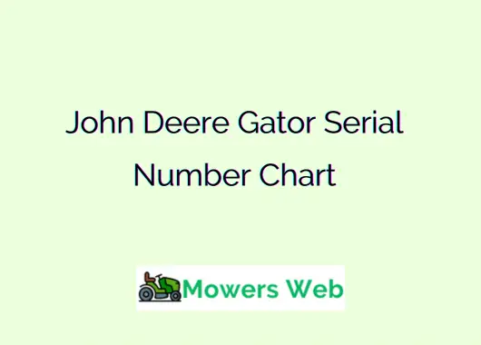 John Deere Gator Serial Number Chart