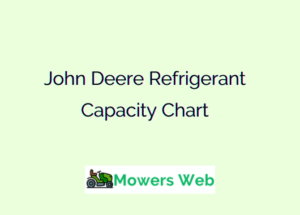 John Deere Refrigerant Capacity Chart
