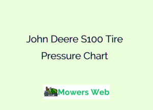John Deere S100 Tire Pressure Chart