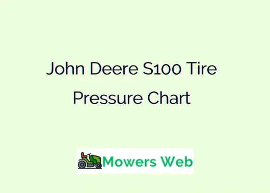 John Deere S100 Tire Pressure Chart