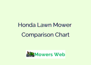 Honda Lawn Mower Comparison Chart
