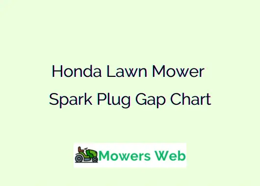 Honda Lawn Mower Spark Plug Gap Chart