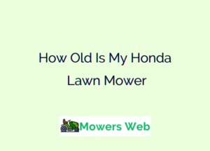 How Old Is My Honda Lawn Mower