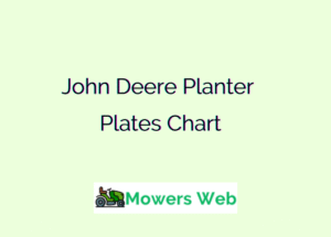 John Deere Planter Plates Chart
