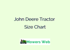 John Deere Tractor Size Chart