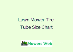 Lawn Mower Tire Tube Size Chart