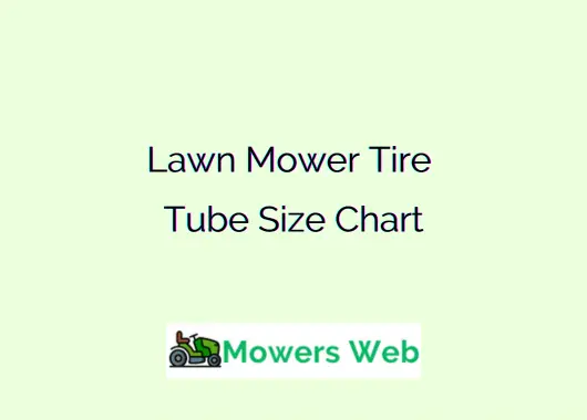 Lawn Mower Tire Tube Size Chart