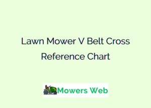 Lawn Mower V Belt Cross Reference Chart