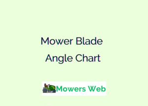 Mower Blade Angle Chart