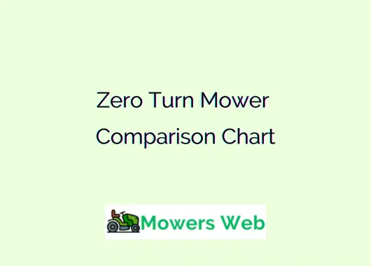 Zero Turn Mower Comparison Chart