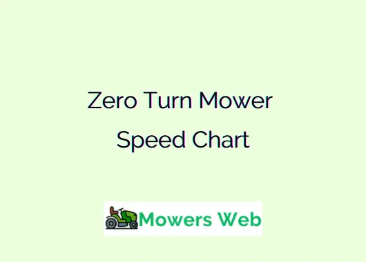 Zero Turn Mower Speed Chart