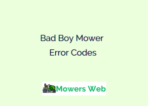 Bad Boy Mower Error Codes