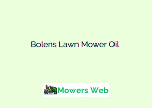 Bolens Lawn Mower Oil