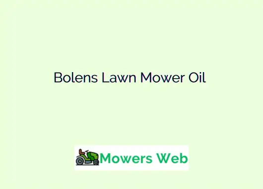 Bolens Lawn Mower Oil