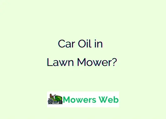 Car Oil in Lawn Mower
