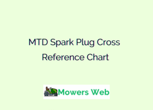 MTD Spark Plug Cross Reference Chart