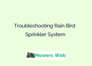 Troubleshooting Rain Bird Sprinkler System