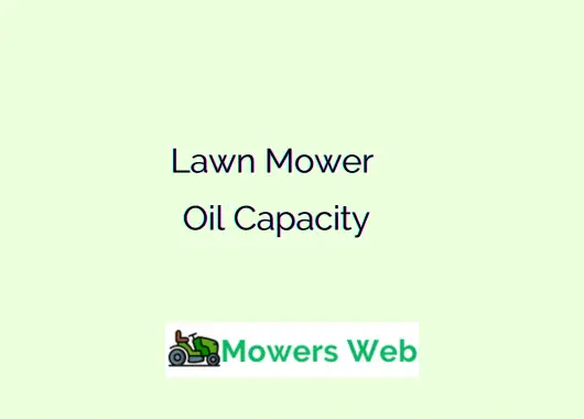 Lawn Mower Oil Capacity