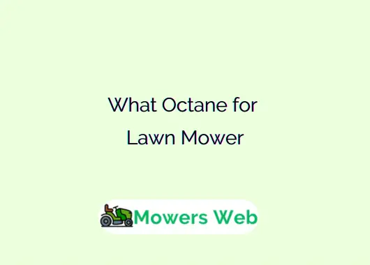 What Octane for Lawn Mower