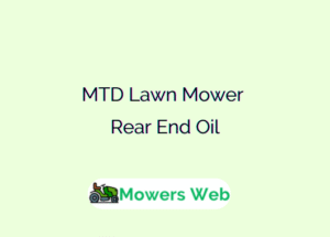 MTD Lawn Mower Rear End Oil
