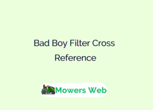 Bad Boy Filter Cross Reference