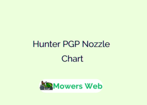 Hunter PGP Nozzle Chart