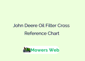 John Deere Oil Filter Cross Reference Chart