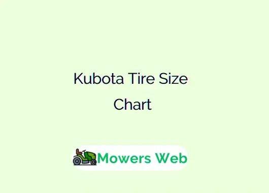Kubota Tire Size Chart