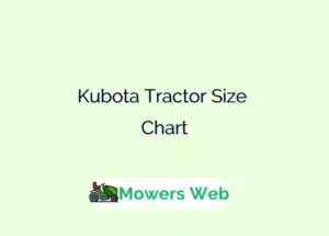 Kubota Tractor Size Chart