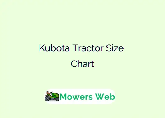Kubota Tractor Size Chart