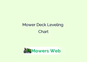 Mower Deck Leveling Chart