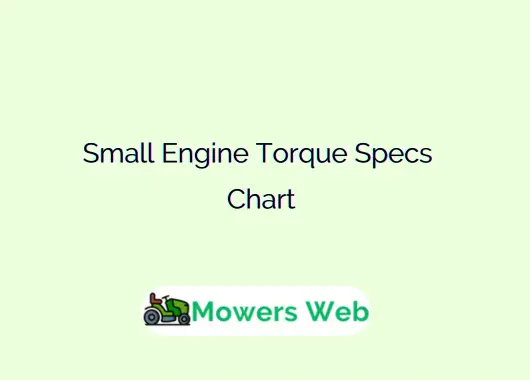 Small Engine Torque Specs Chart