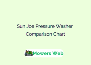 Sun Joe Pressure Washer Comparison Chart