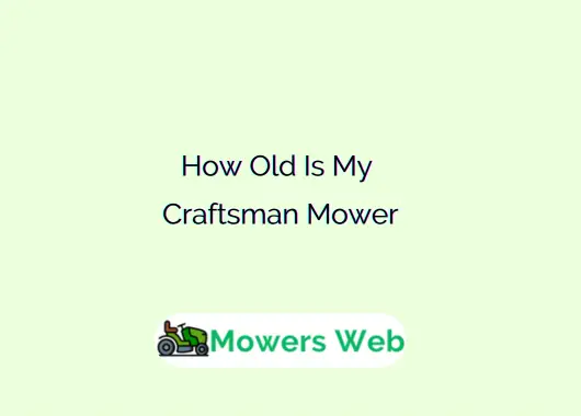 How Old Is My Craftsman Mower
